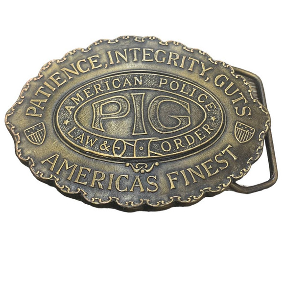 Indiana Metal Craft Other - PIG: Patience, Integrity, Guts America's Finest Belt Buckle